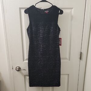 Vince Camuto Black With Lace Mini Dress
